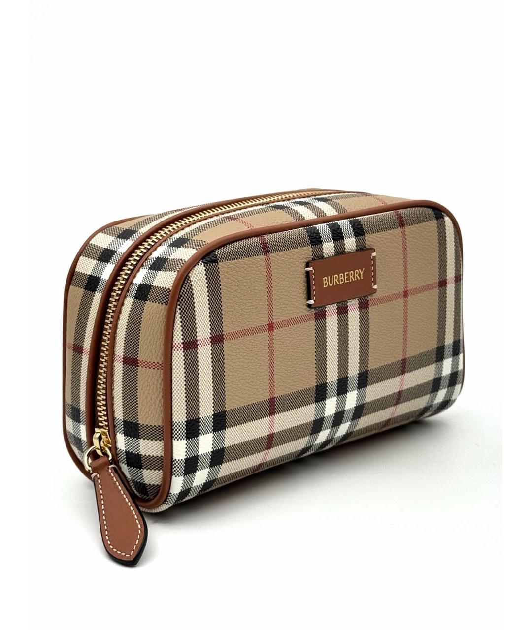 BURBERRY Бежевая косметичка, фото 2