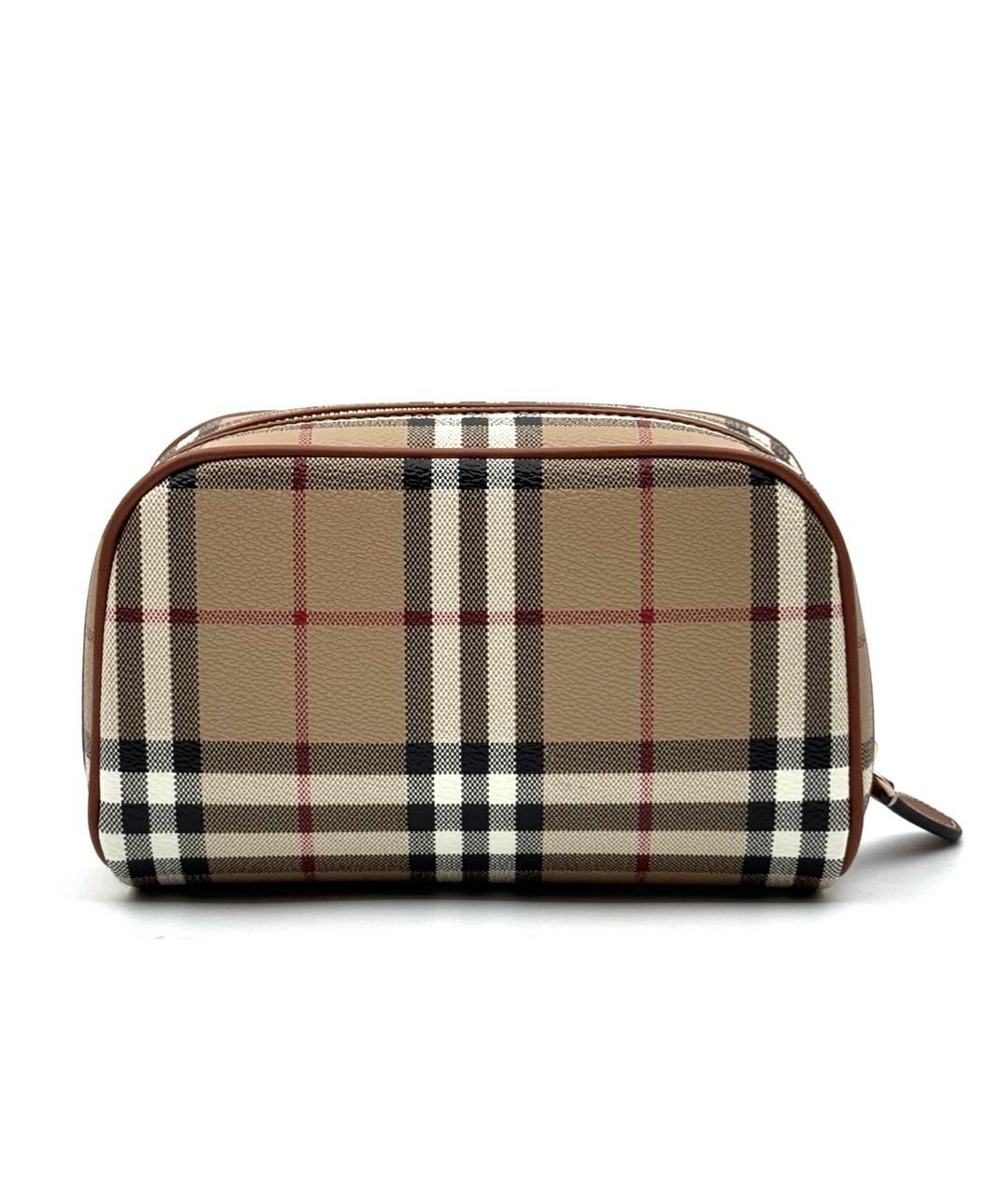 BURBERRY Бежевая косметичка, фото 3