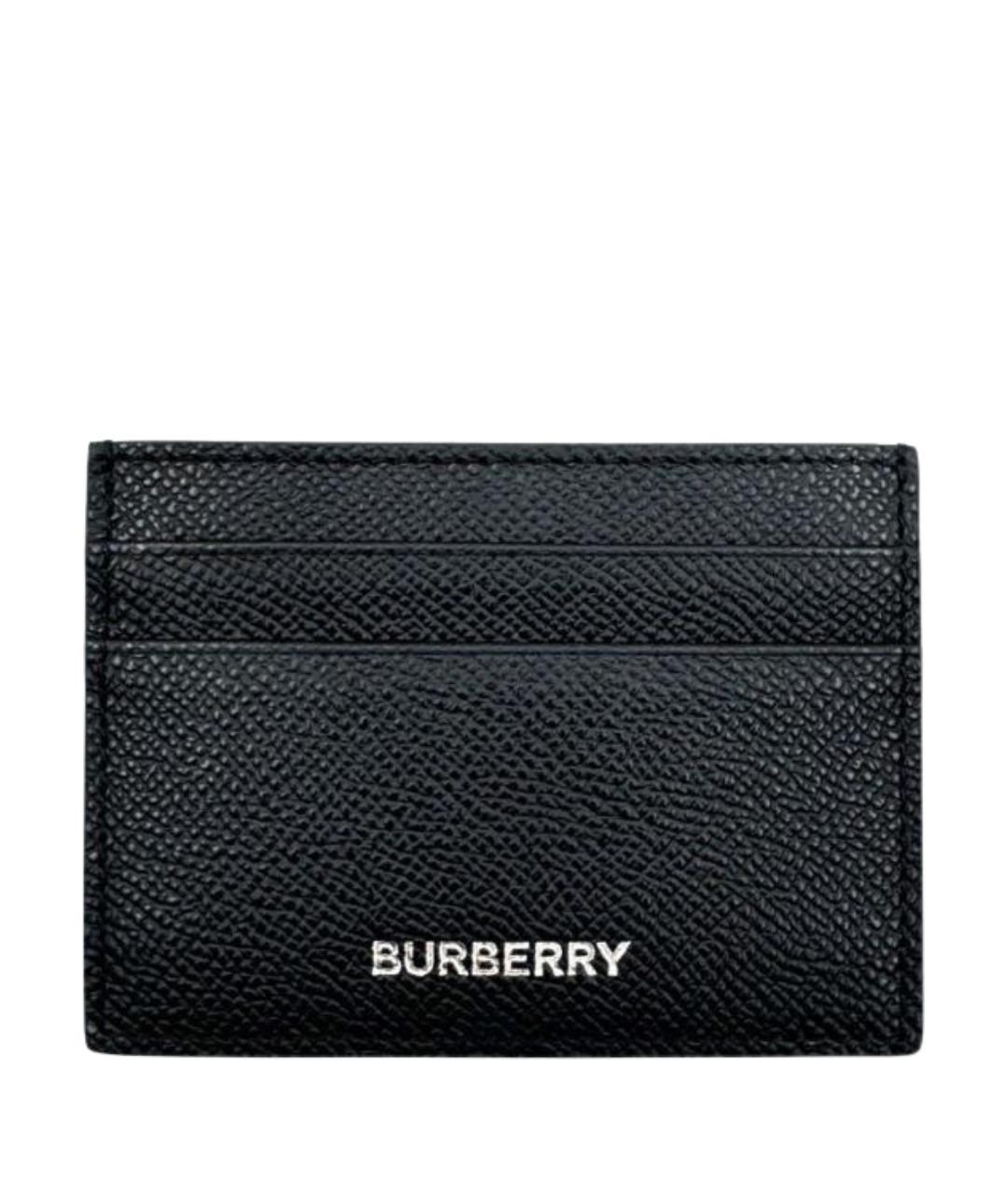 BURBERRY Черный кожаный кардхолдер, фото 1