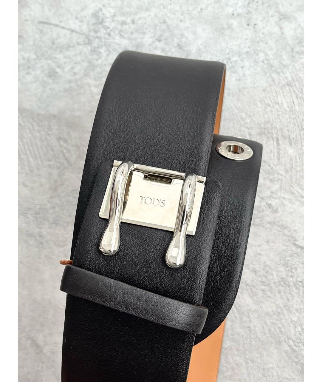 TOD'S Черный кожаный ремень, фото 2