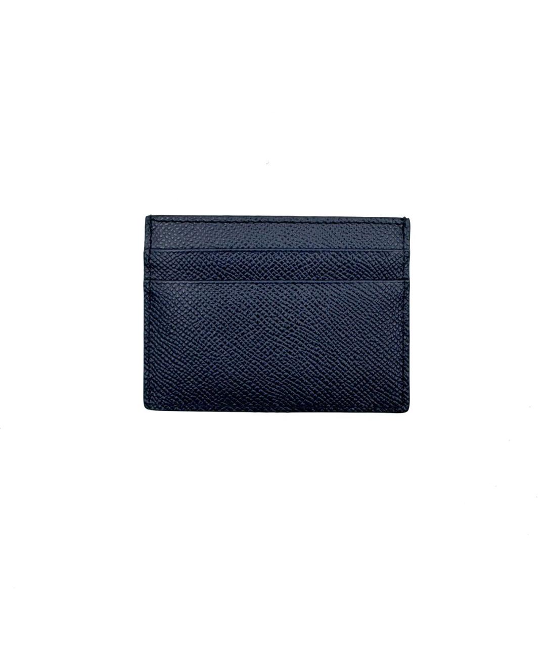 BURBERRY Темно-синий кожаный кардхолдер, фото 2