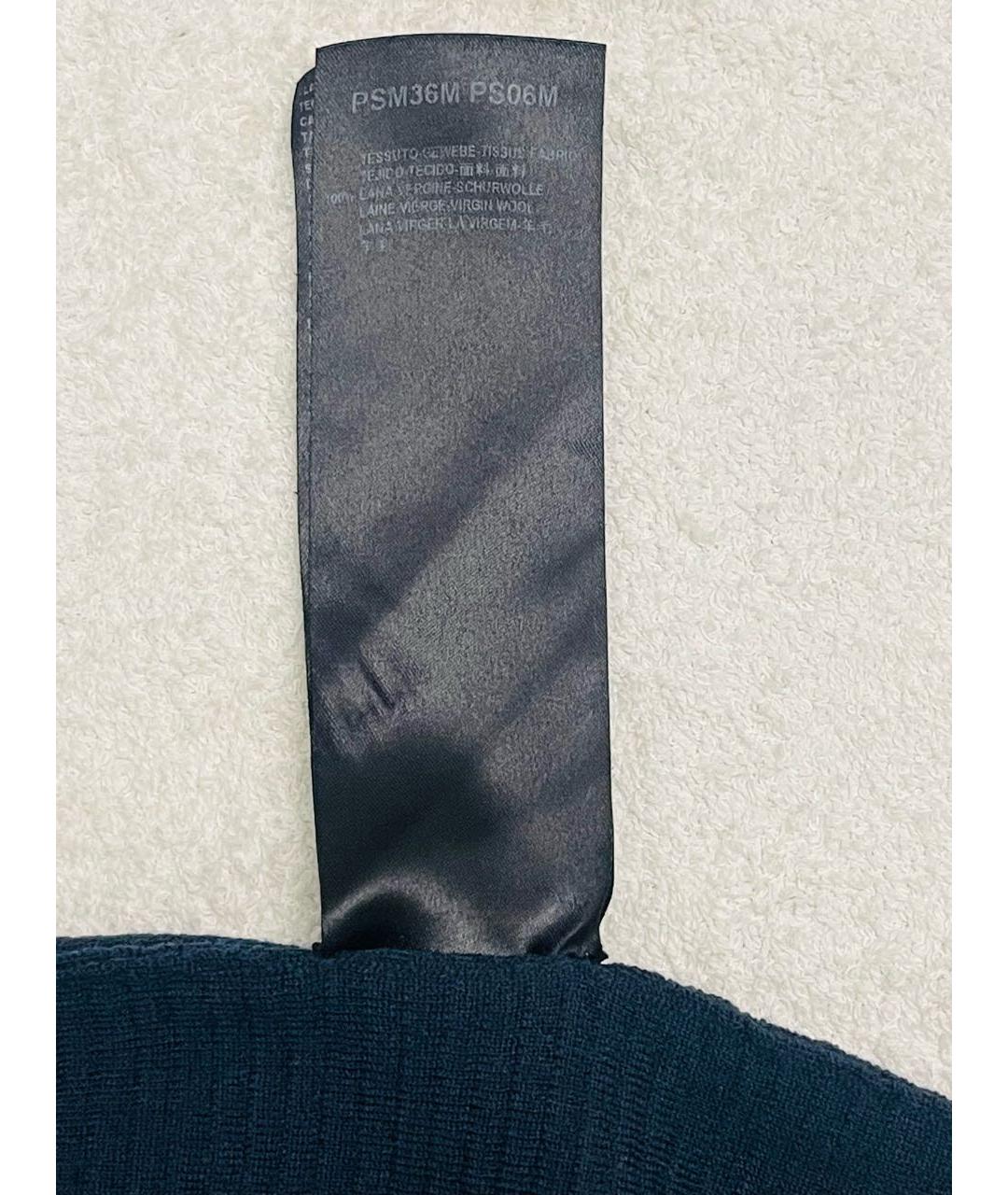 GIORGIO ARMANI Синий шерстяной джемпер / свитер, фото 4
