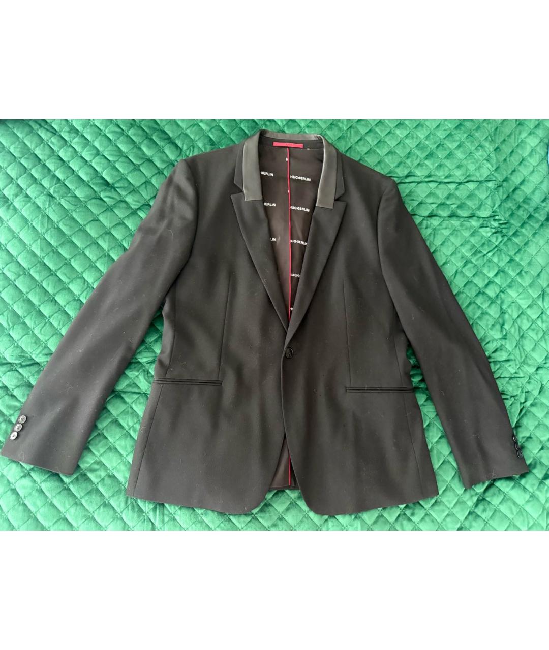 HUGO BOSS Черный шерстяной пиджак, фото 5