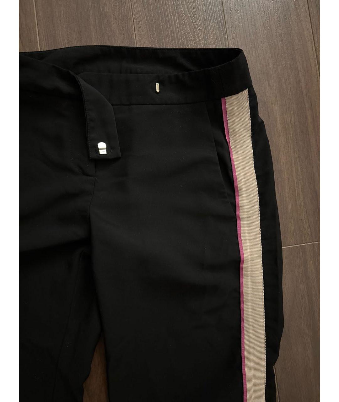 PATRIZIA PEPE Черные полиэстеровые прямые брюки, фото 3