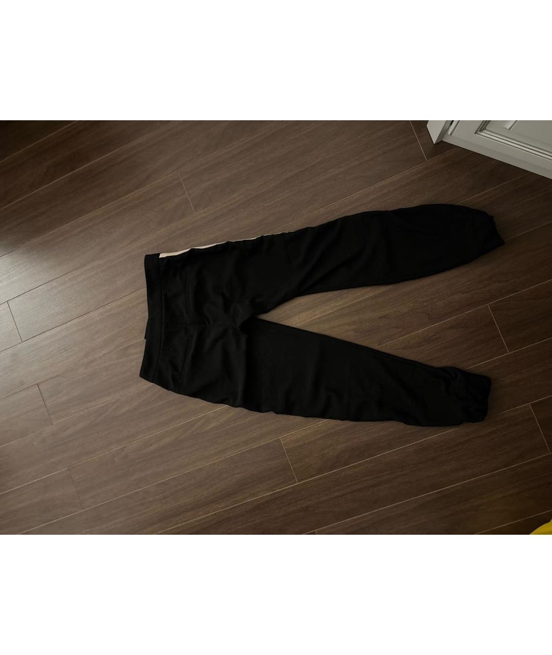 PATRIZIA PEPE Черные полиэстеровые прямые брюки, фото 2