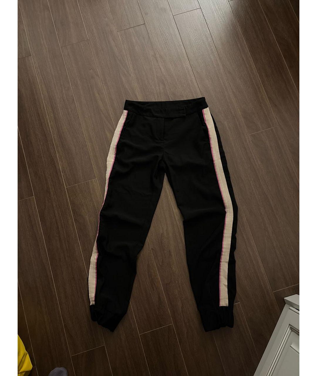 PATRIZIA PEPE Черные полиэстеровые прямые брюки, фото 8