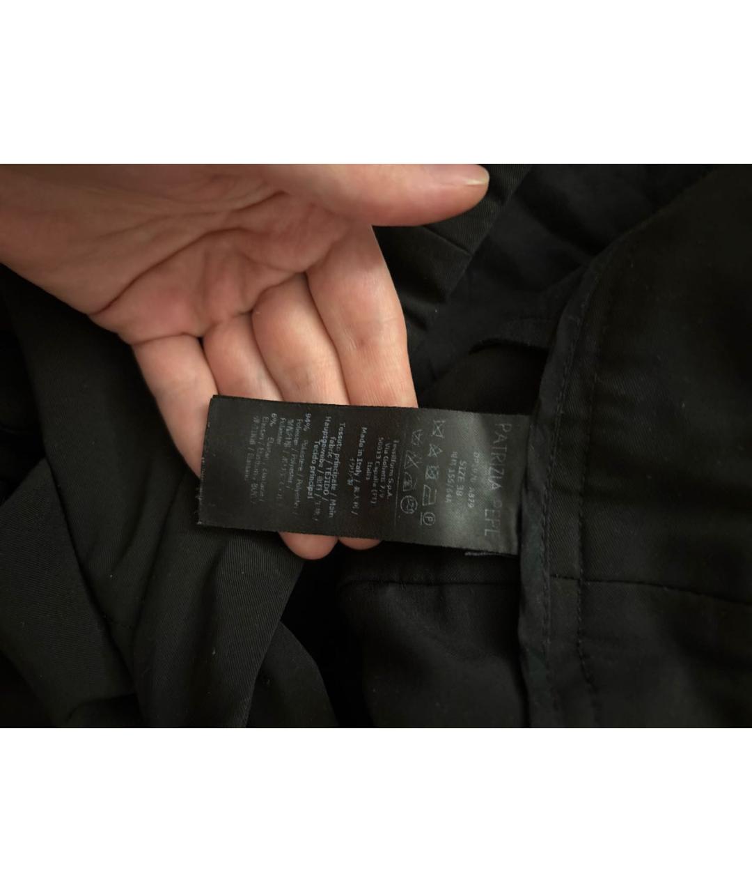 PATRIZIA PEPE Черные полиэстеровые прямые брюки, фото 5