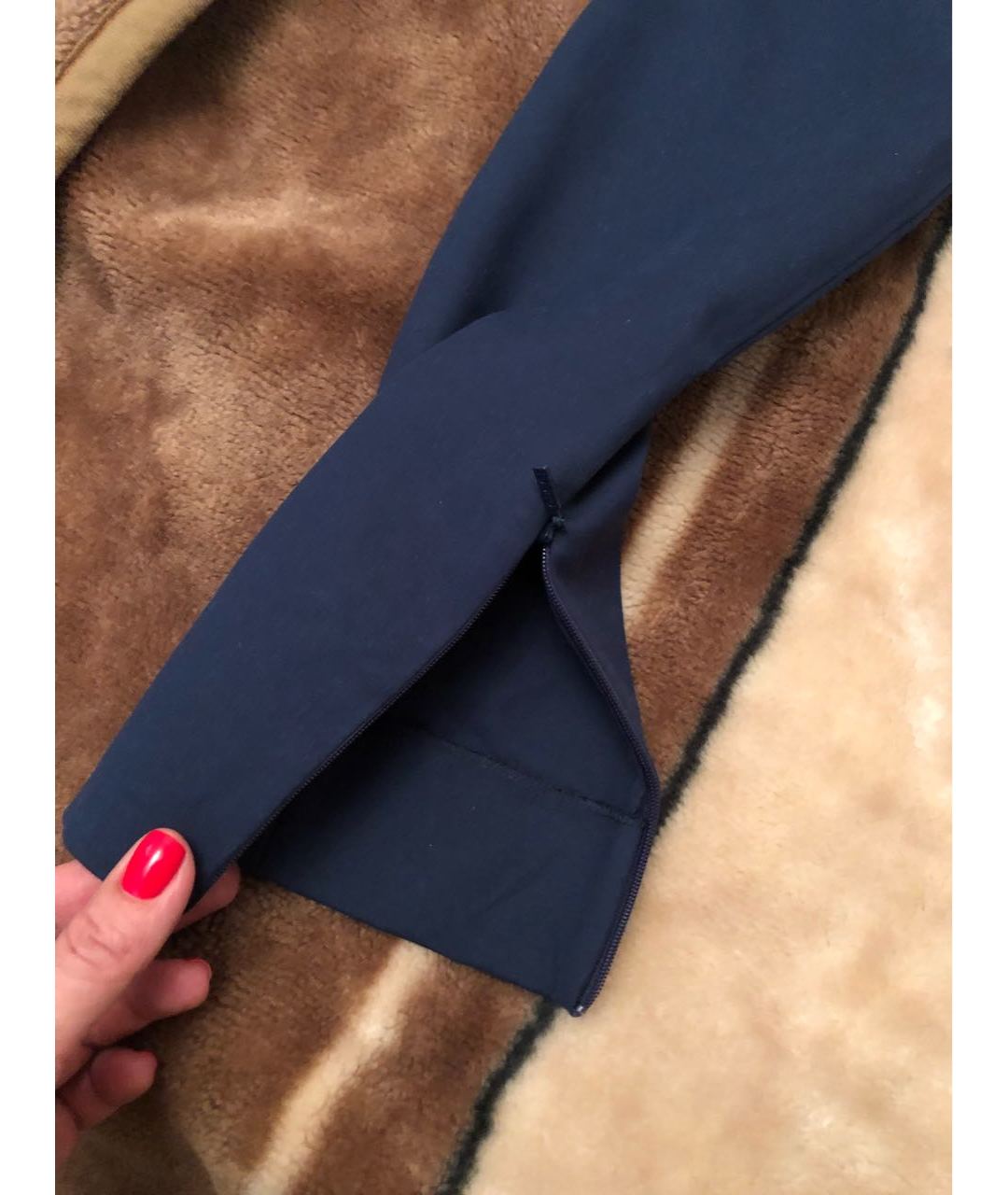 GUCCI Синие хлопко-эластановые брюки узкие, фото 7