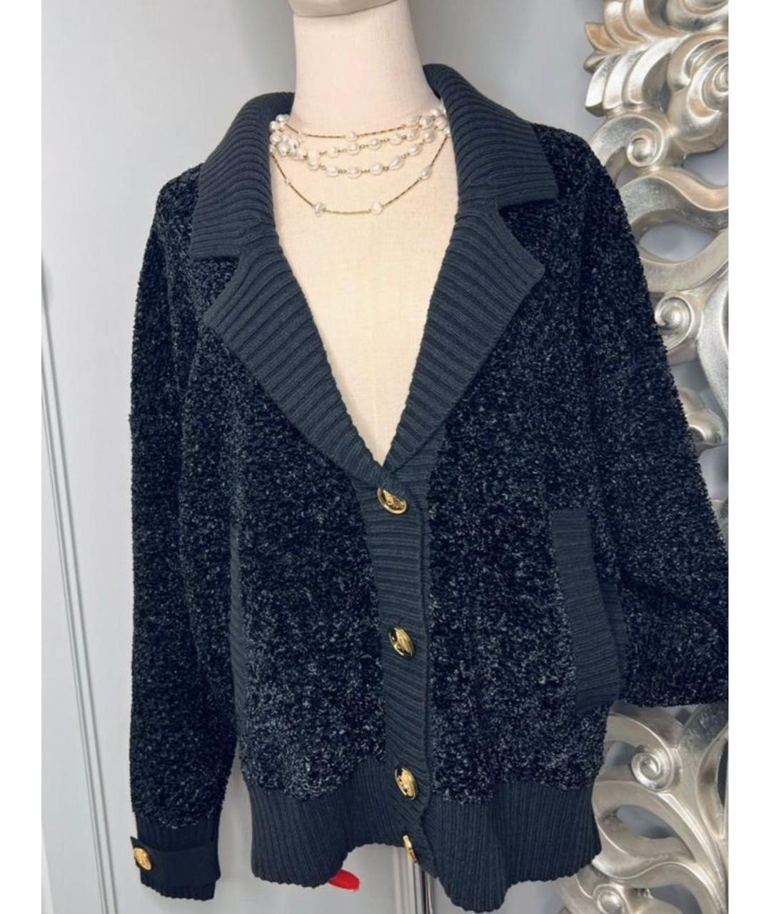 ELISABETTA FRANCHI Черный кардиган, фото 8