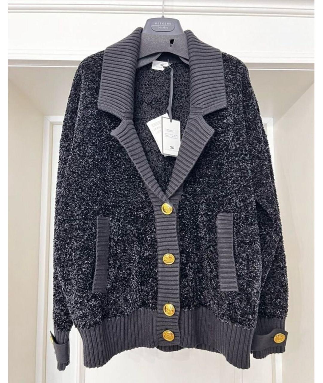 ELISABETTA FRANCHI Черный кардиган, фото 2