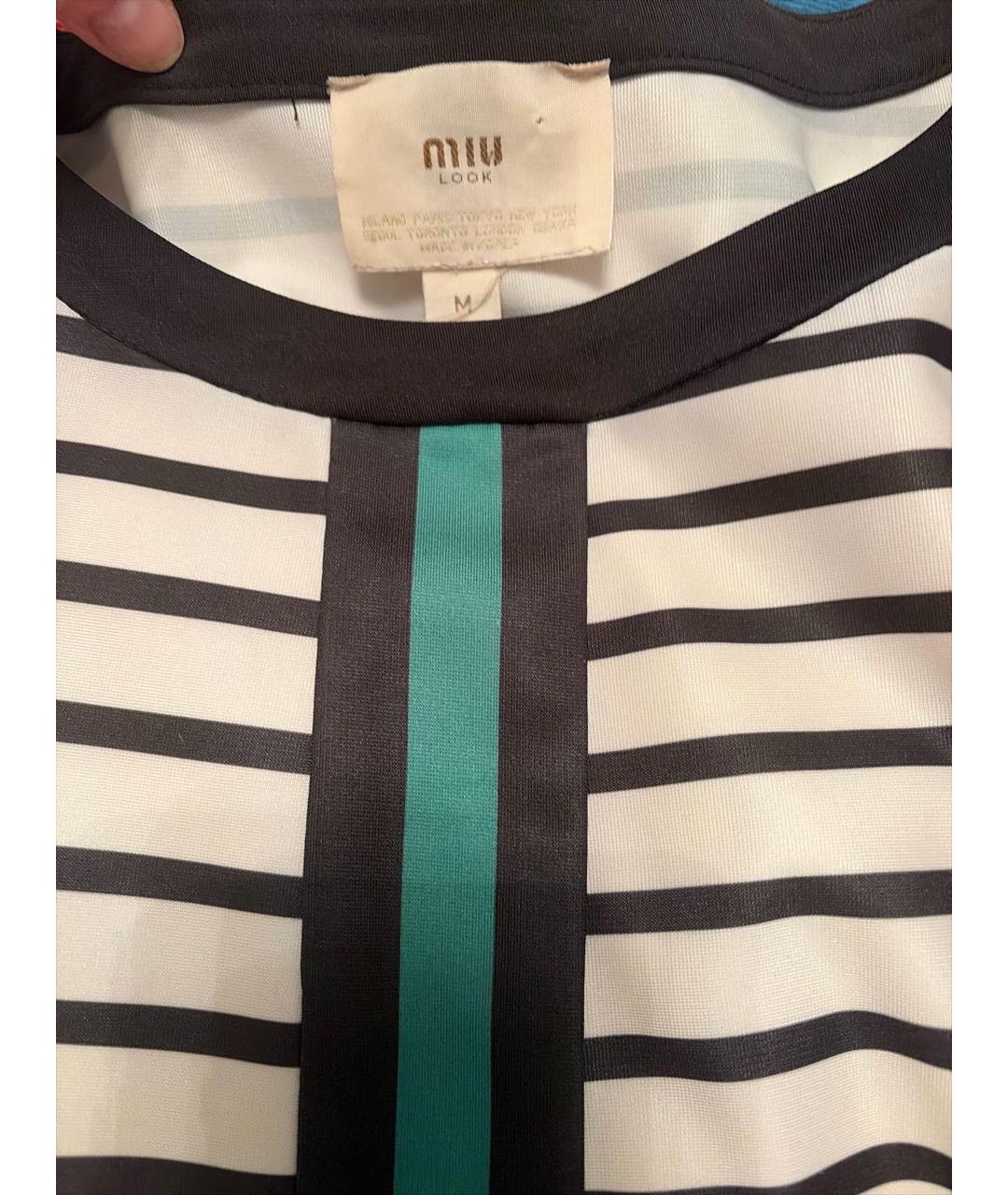 MIU MIU Мульти полиэстеровое повседневное платье, фото 3