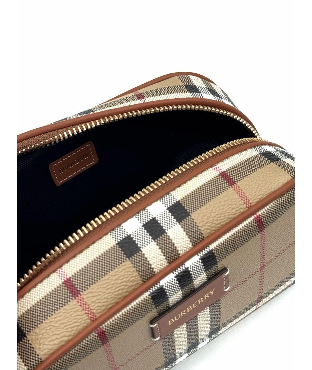 BURBERRY Бежевая косметичка, фото 4