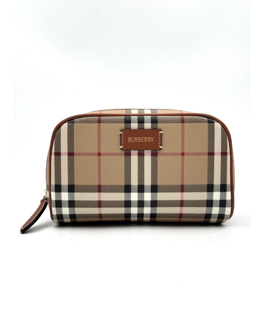 BURBERRY Бежевая косметичка, фото 5