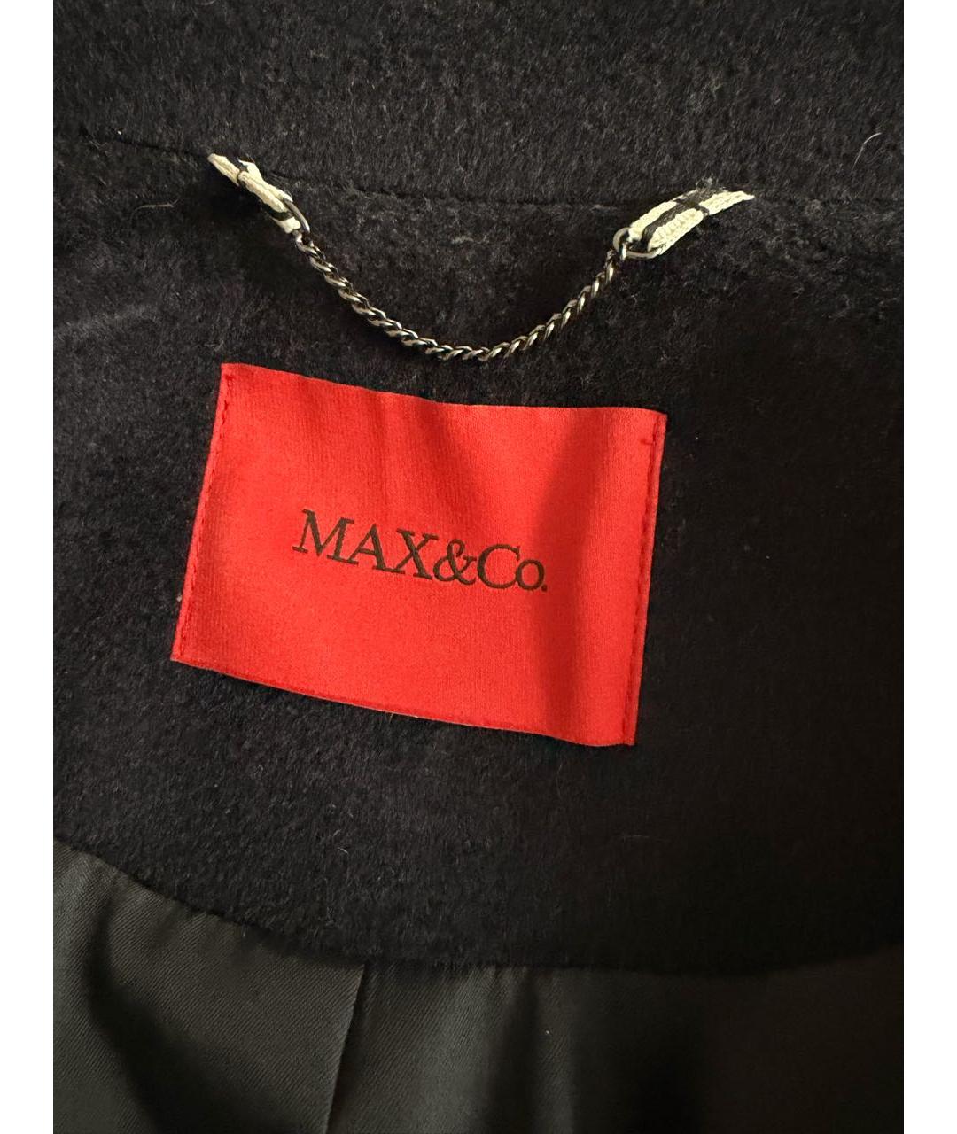 MAX&CO Темно-синее шерстяное пальто, фото 3