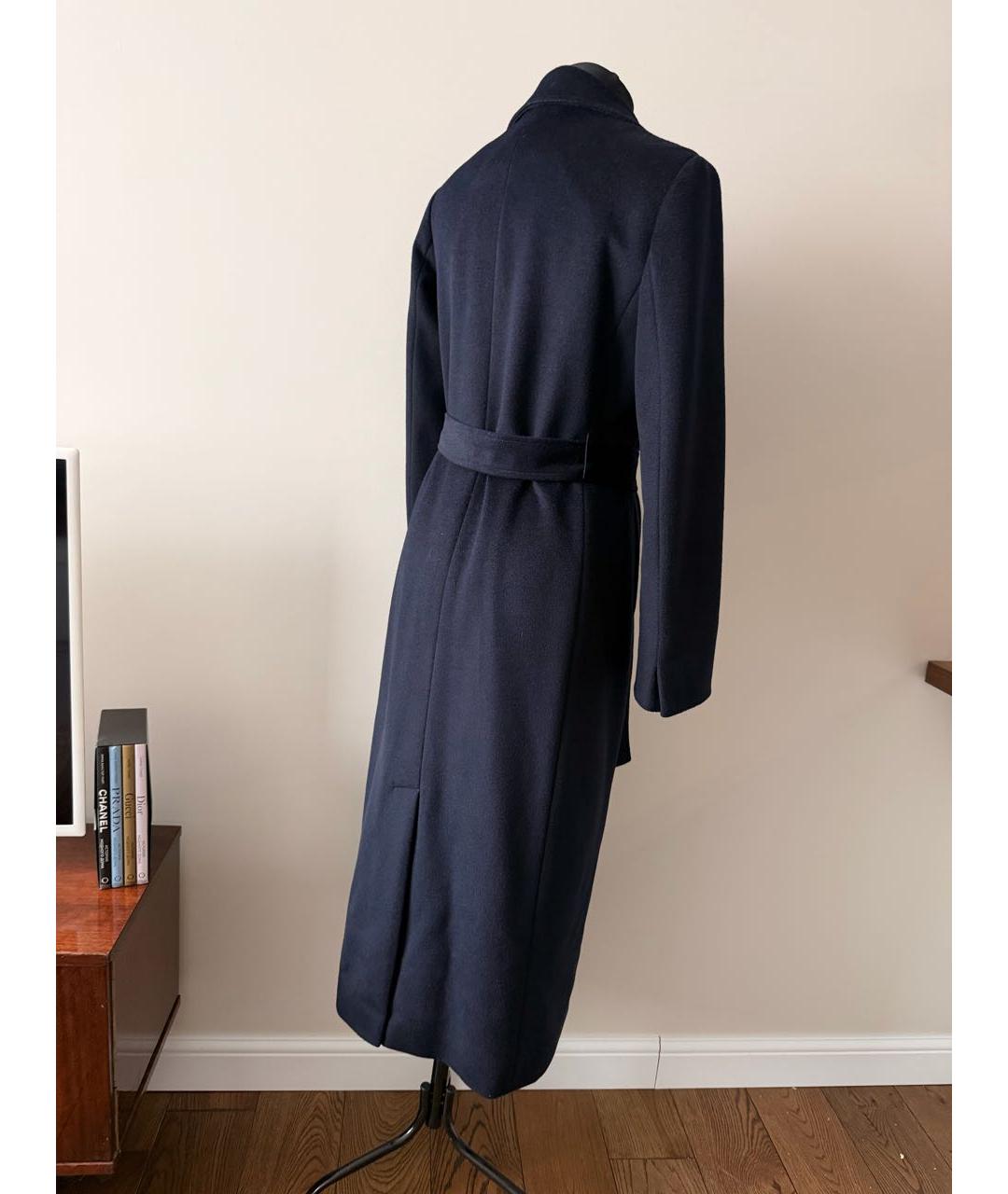 MAX&CO Темно-синее шерстяное пальто, фото 2