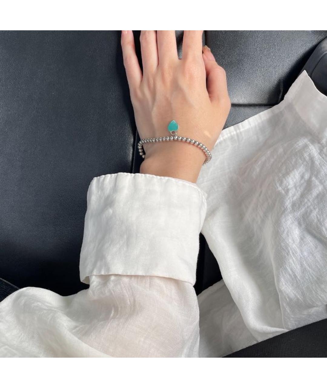 TIFFANY&CO Бирюзовый серебряный браслет, фото 6