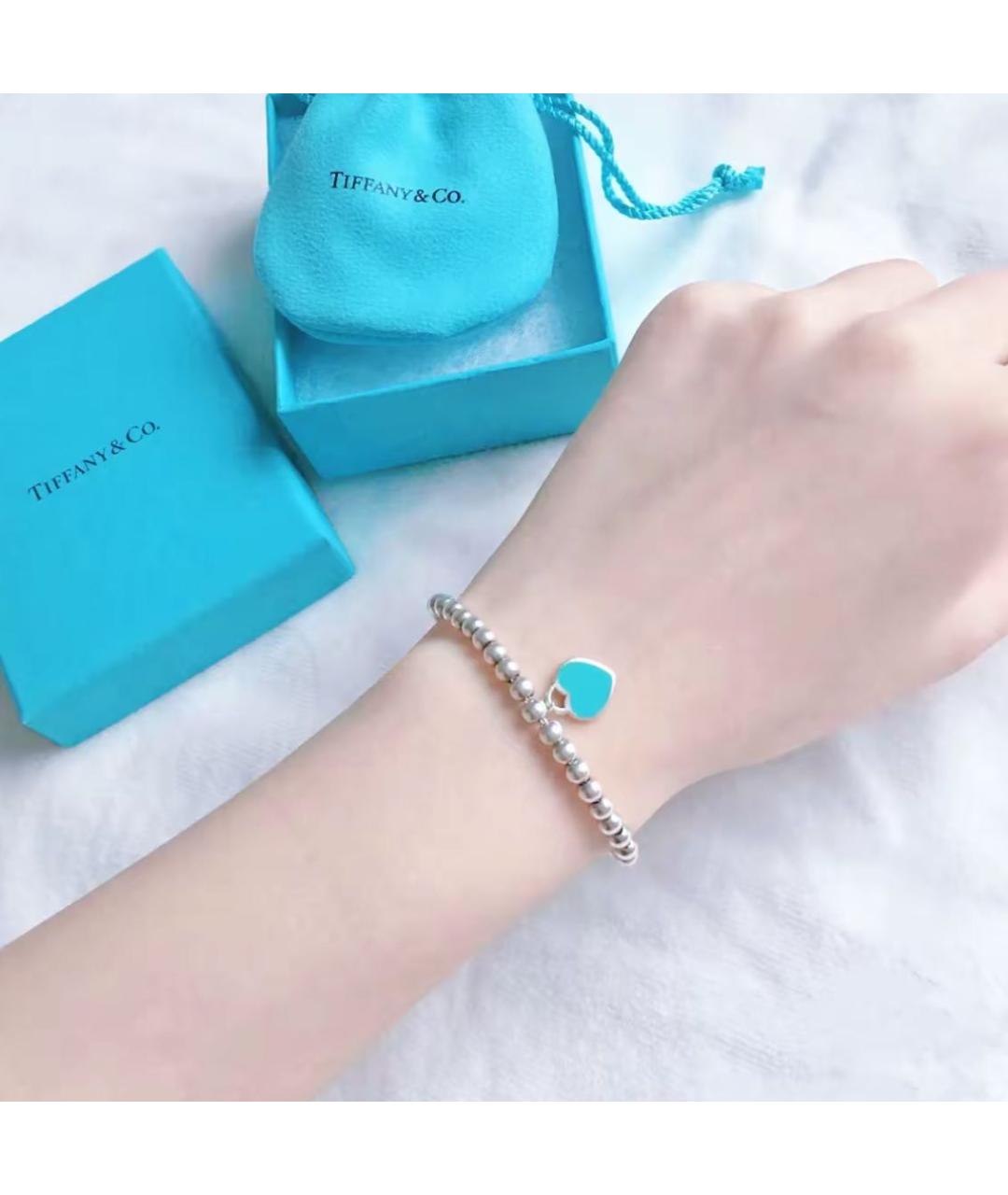 TIFFANY&CO Бирюзовый серебряный браслет, фото 8