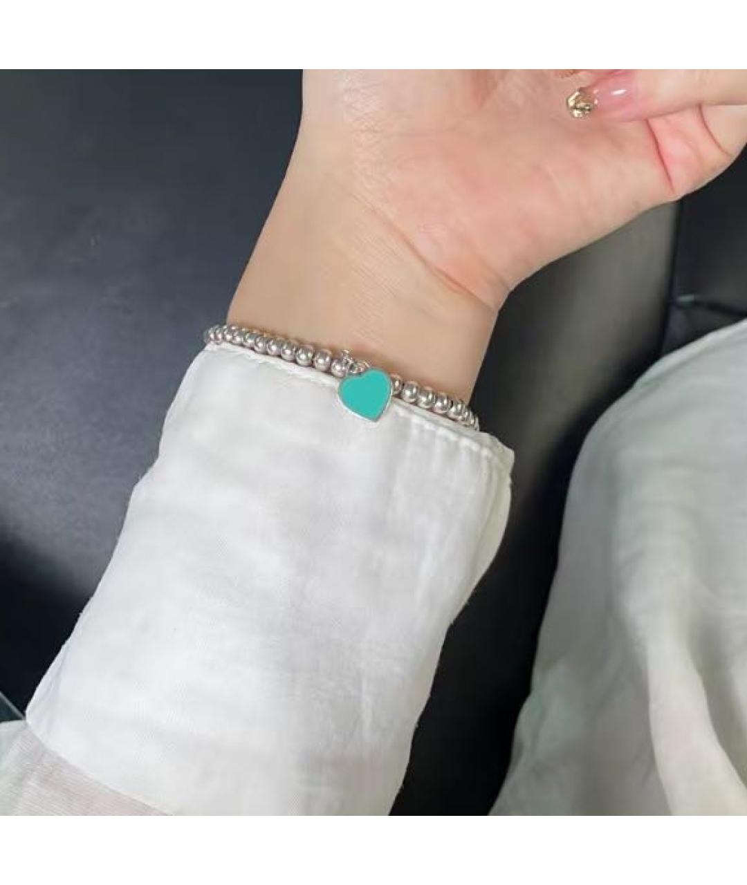 TIFFANY&CO Бирюзовый серебряный браслет, фото 5
