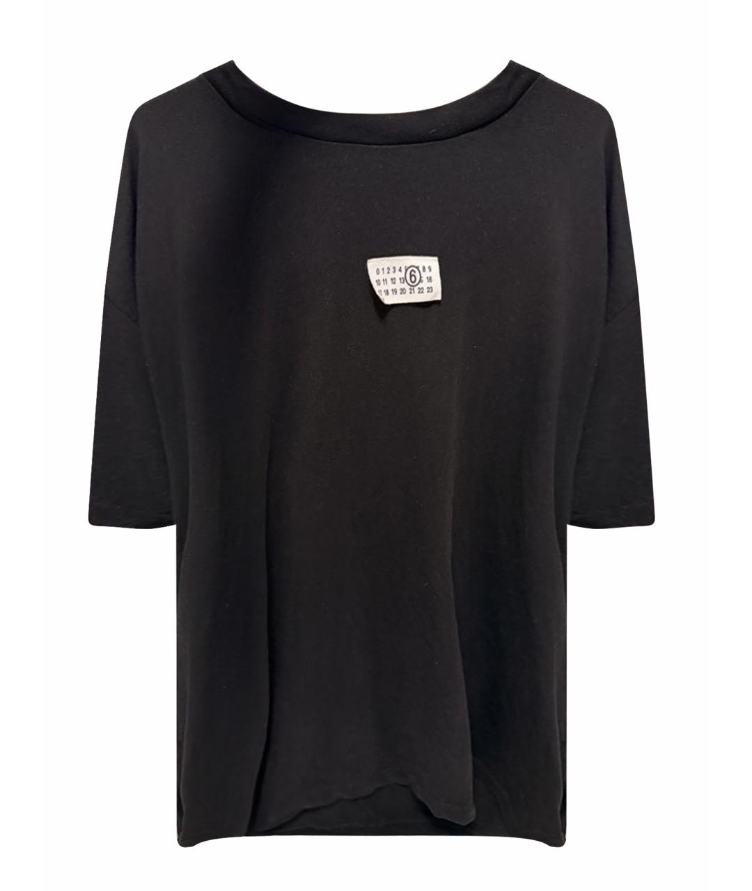 MAISON MARGIELA Черная хлопковая футболка, фото 1