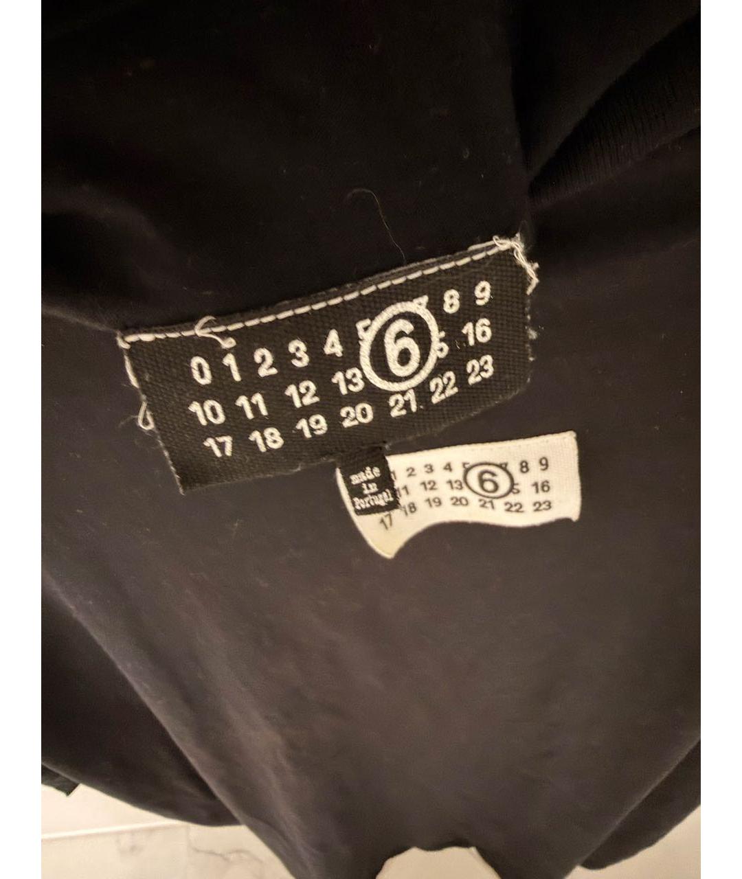 MAISON MARGIELA Черная хлопковая футболка, фото 3