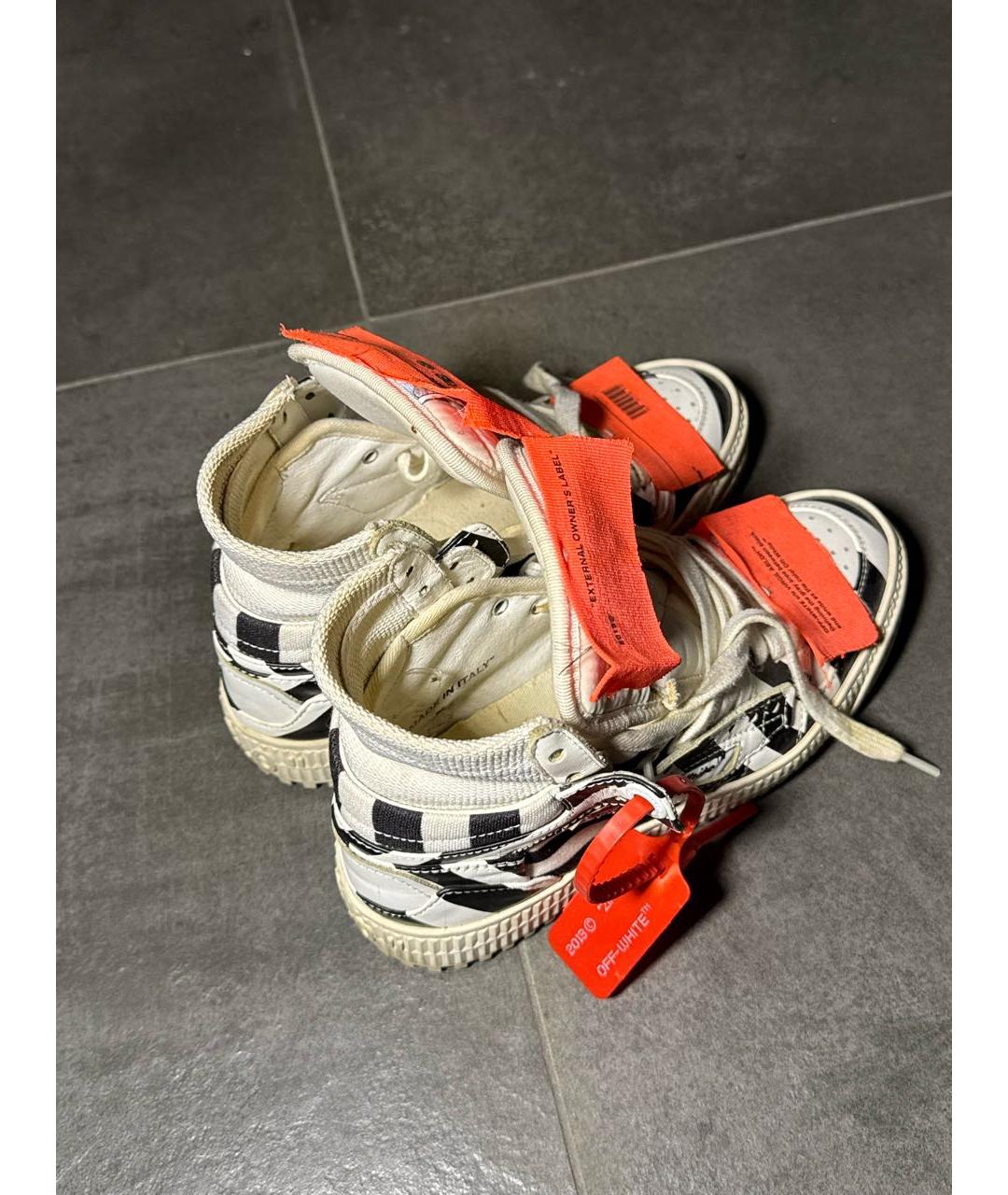 OFF-WHITE Мульти кожаные кеды, фото 3