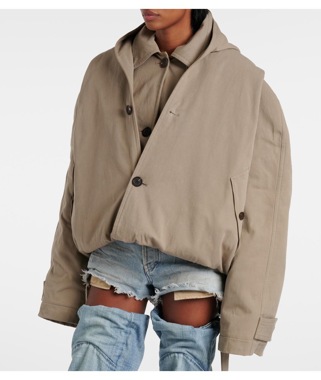 BALENCIAGA Бежевая хлопковая куртка, фото 2