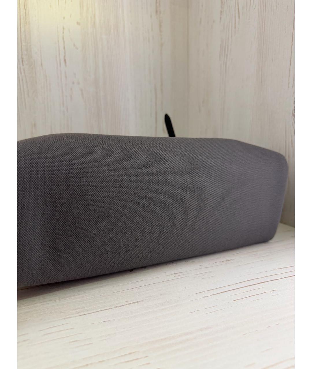 HERMES Антрацитовая тканевая сумка через плечо, фото 6