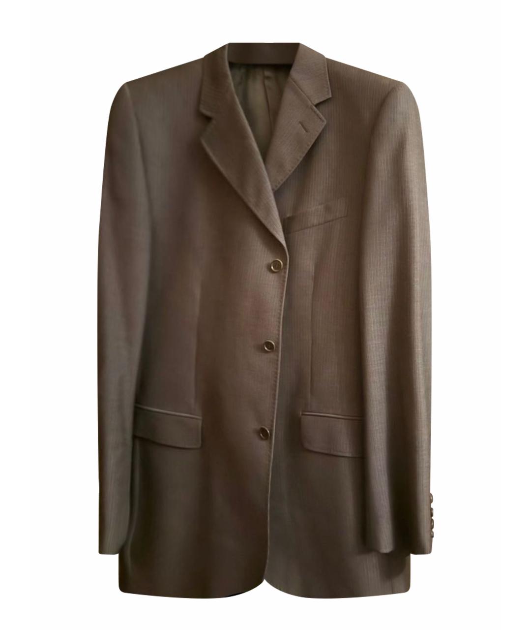 ALEXANDER MCQUEEN Серый шерстяной пиджак, фото 1