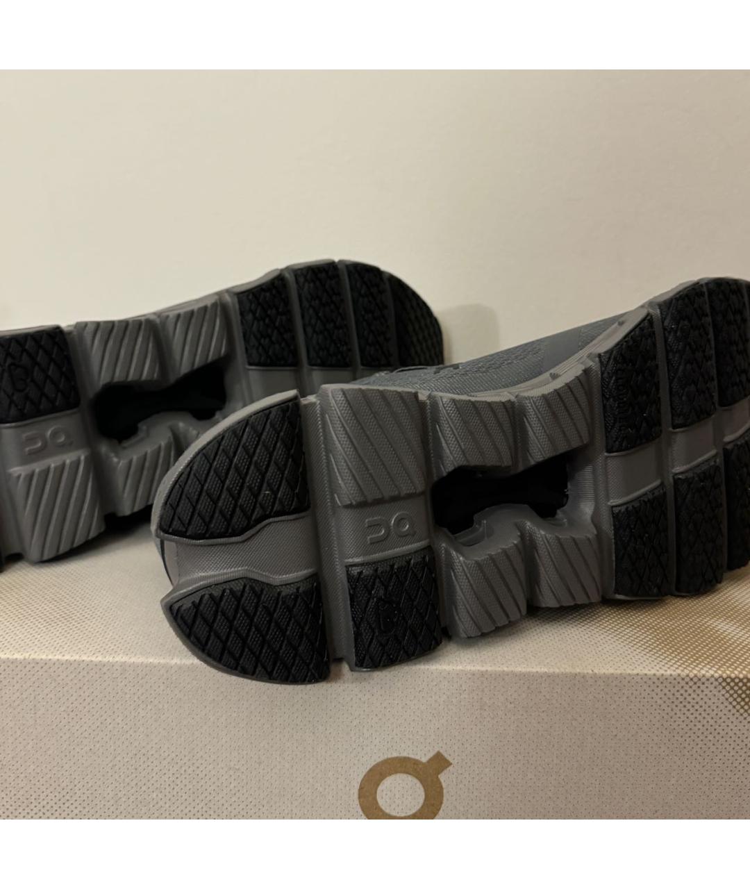 ON Антрацитовые текстильные низкие кроссовки / кеды, фото 5