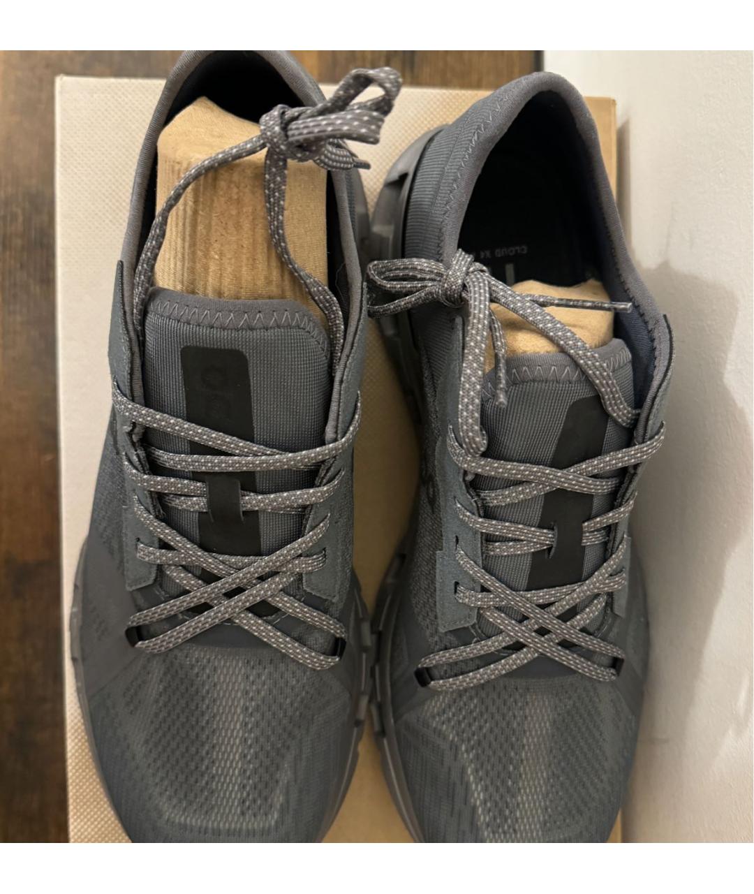ON Антрацитовые текстильные низкие кроссовки / кеды, фото 4