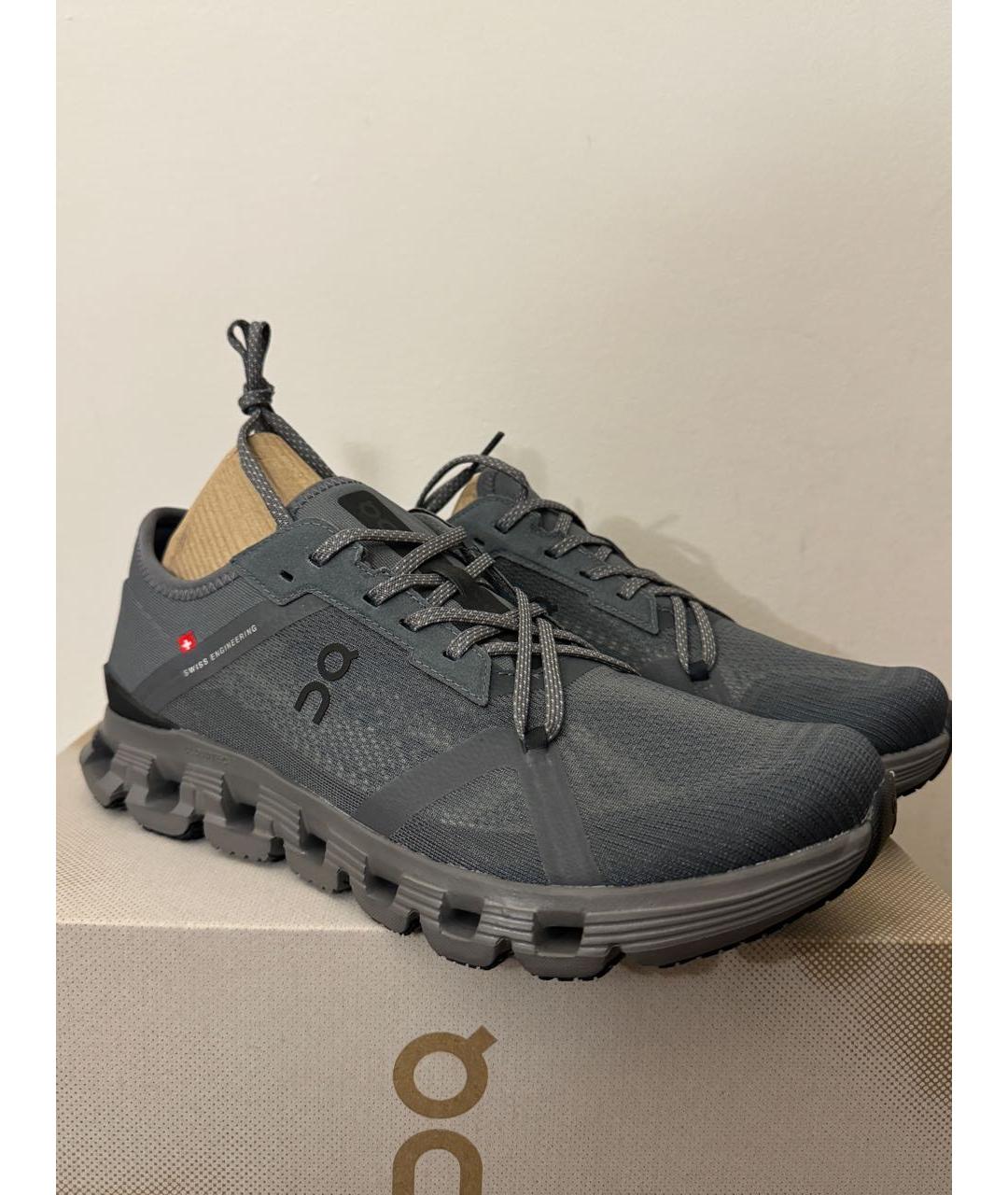 ON Антрацитовые текстильные низкие кроссовки / кеды, фото 2