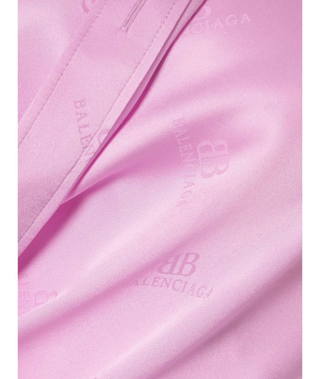 BALENCIAGA Розовое шелковое коктейльное платье, фото 8