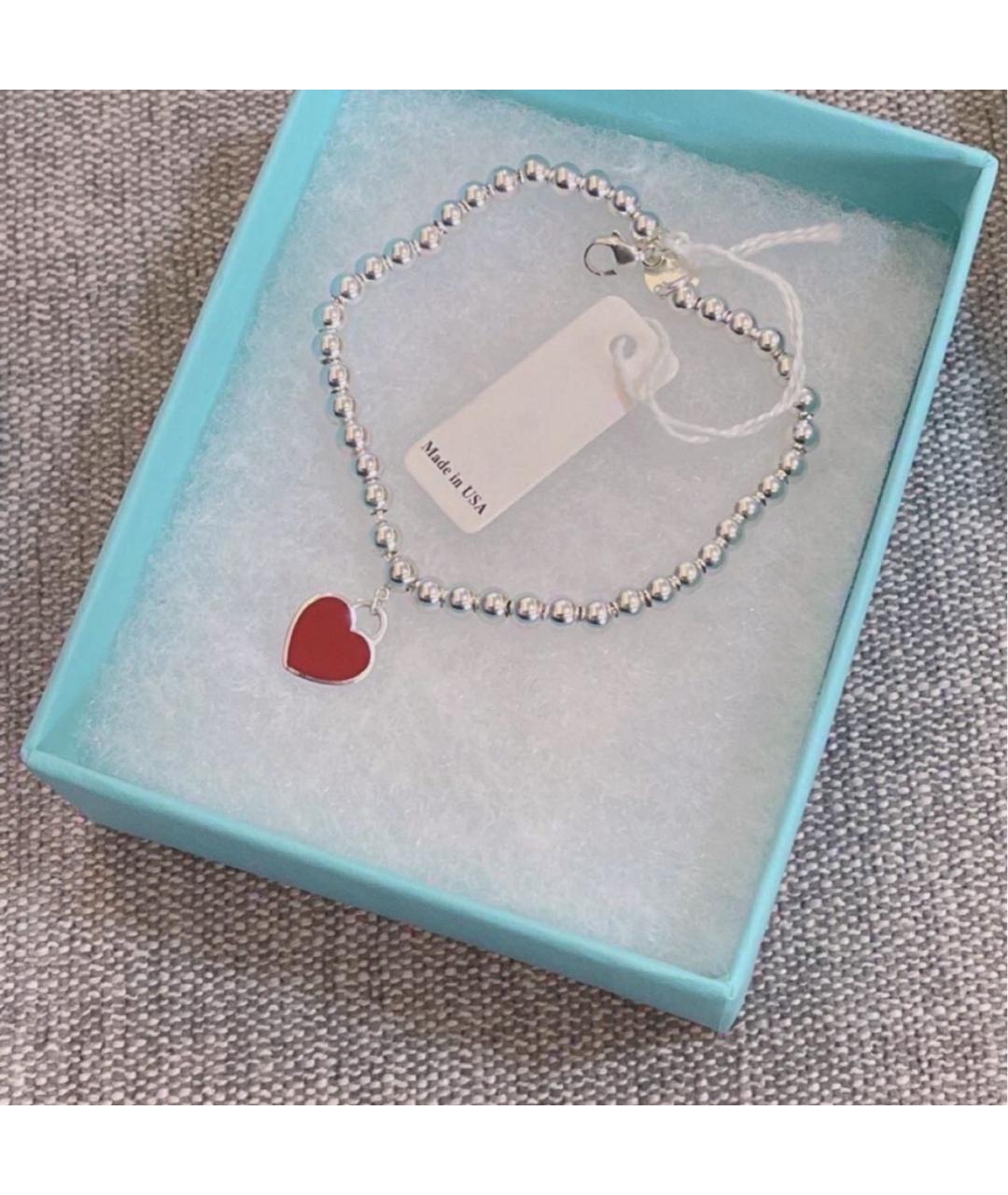 TIFFANY&CO Красный серебряный браслет, фото 5