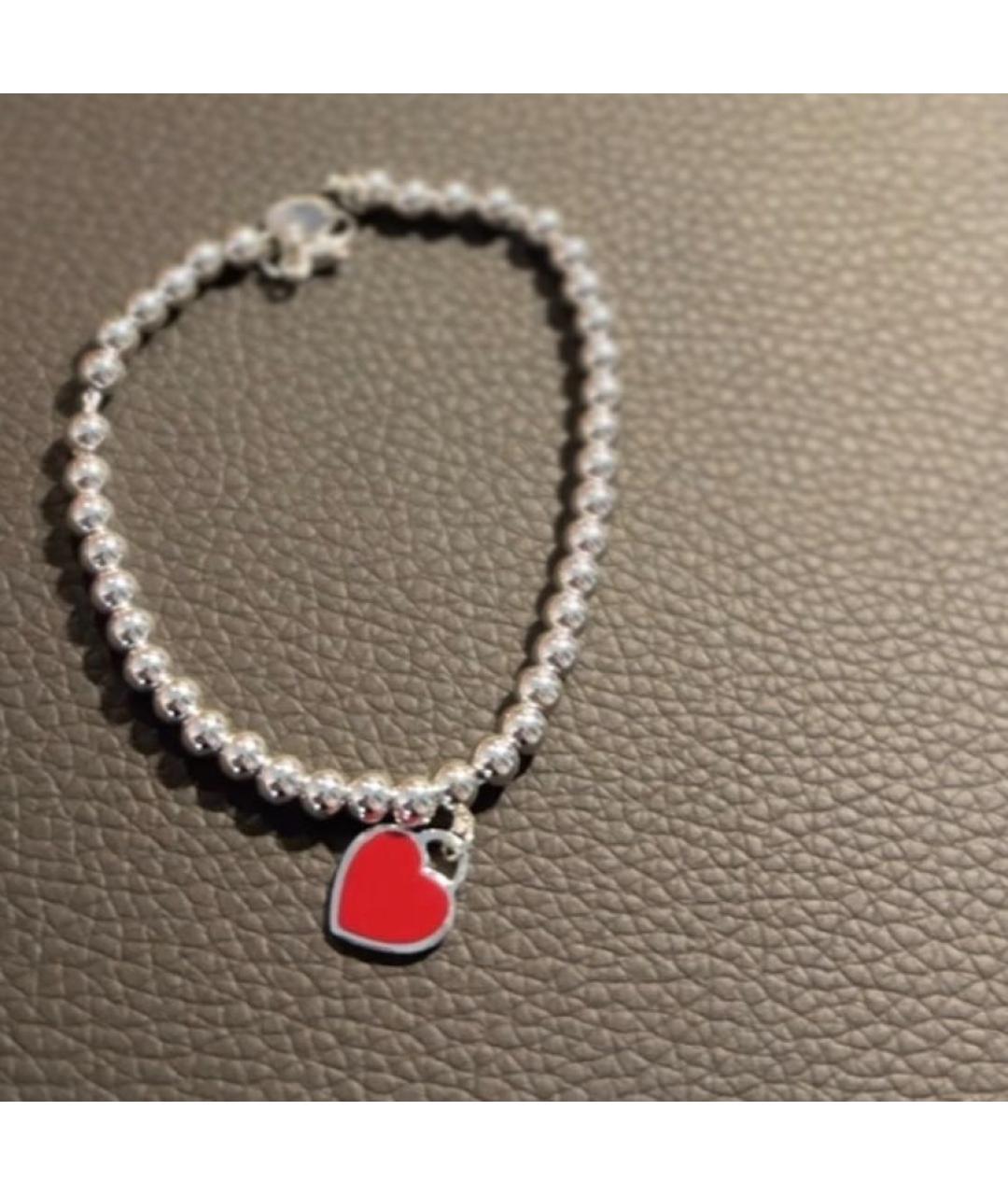 TIFFANY&CO Красный серебряный браслет, фото 7