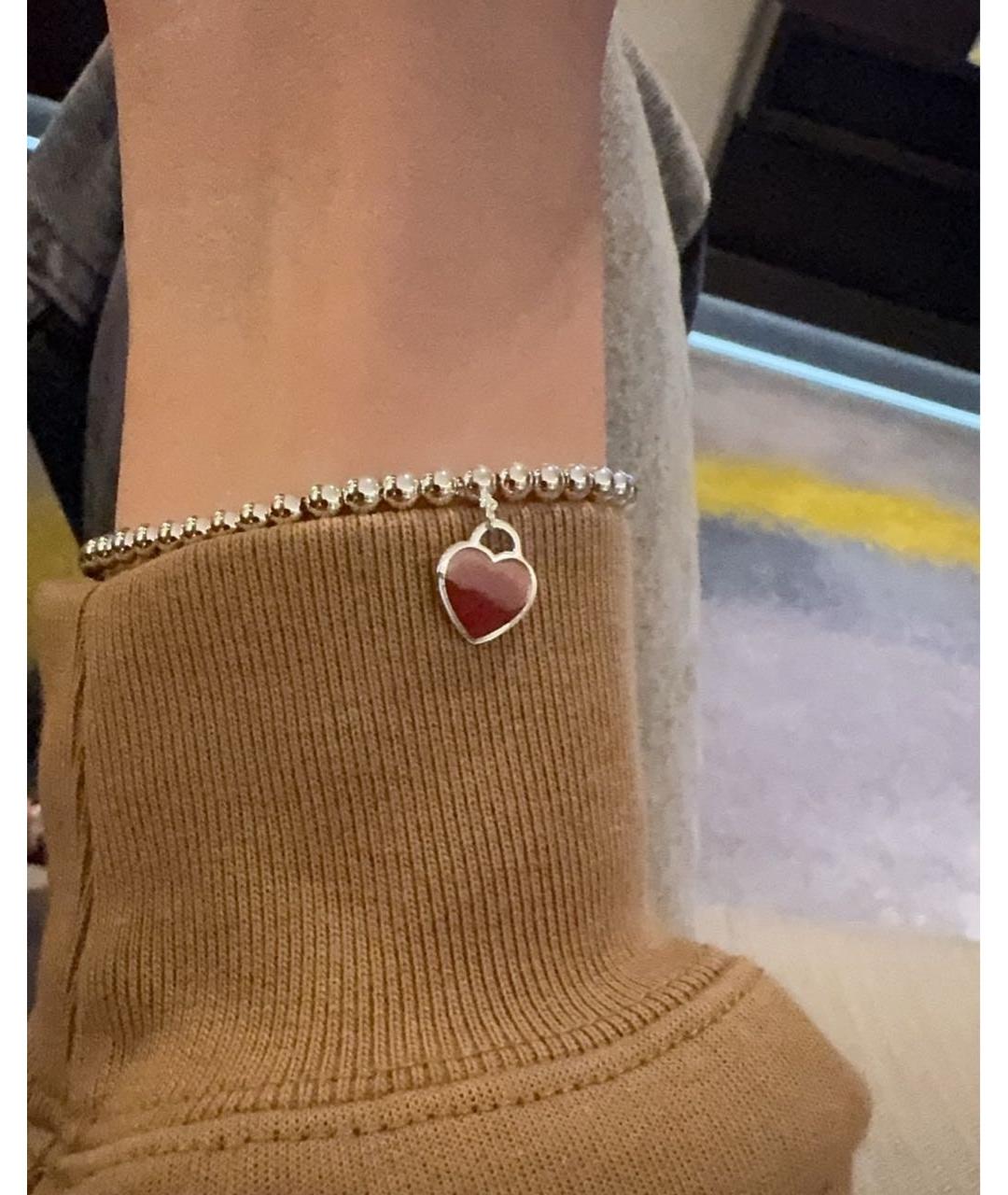 TIFFANY&CO Красный серебряный браслет, фото 8