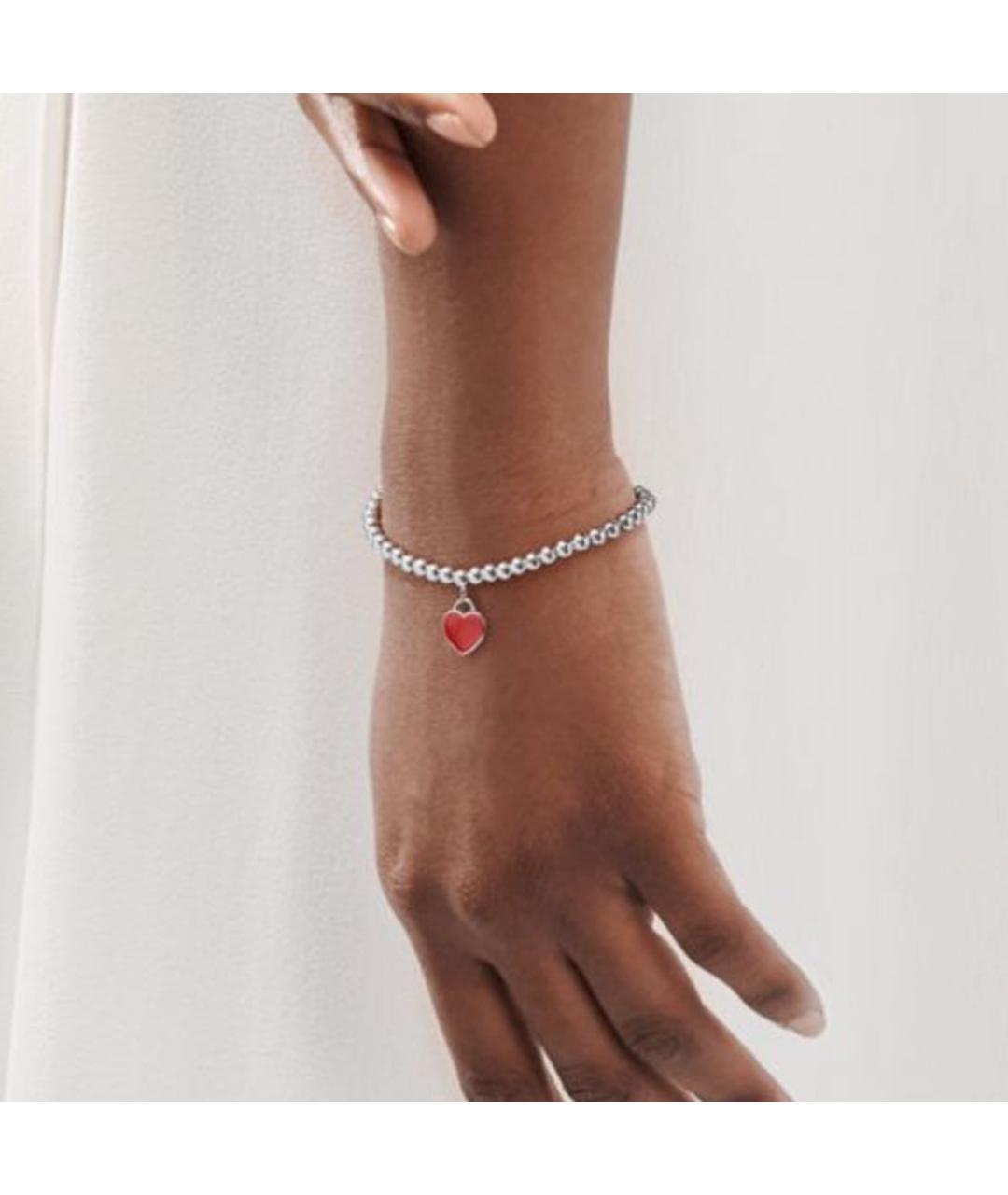 TIFFANY&CO Красный серебряный браслет, фото 4