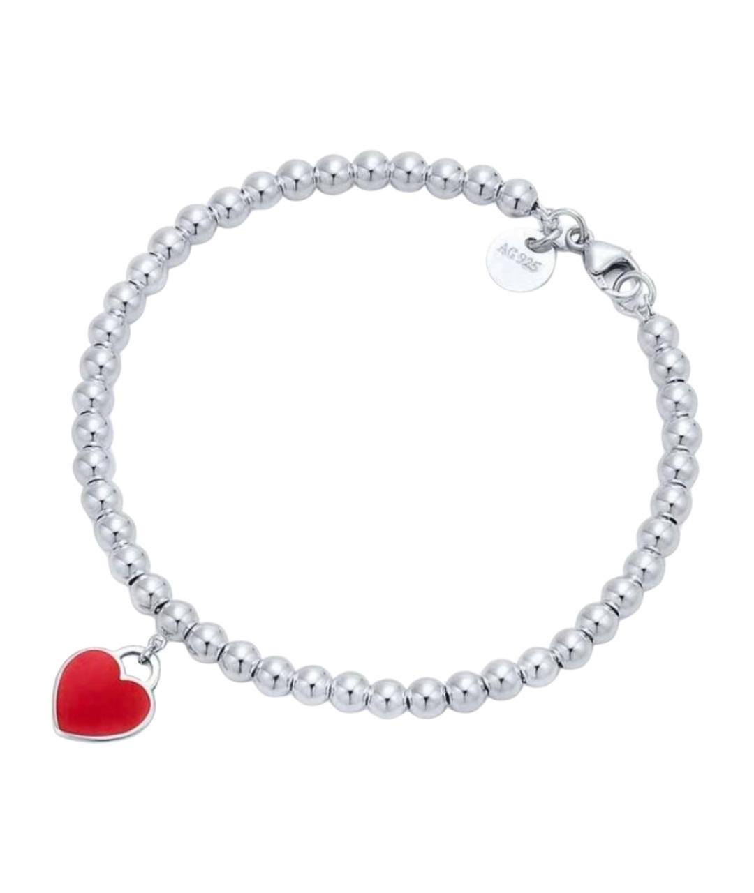 TIFFANY&CO Красный серебряный браслет, фото 1