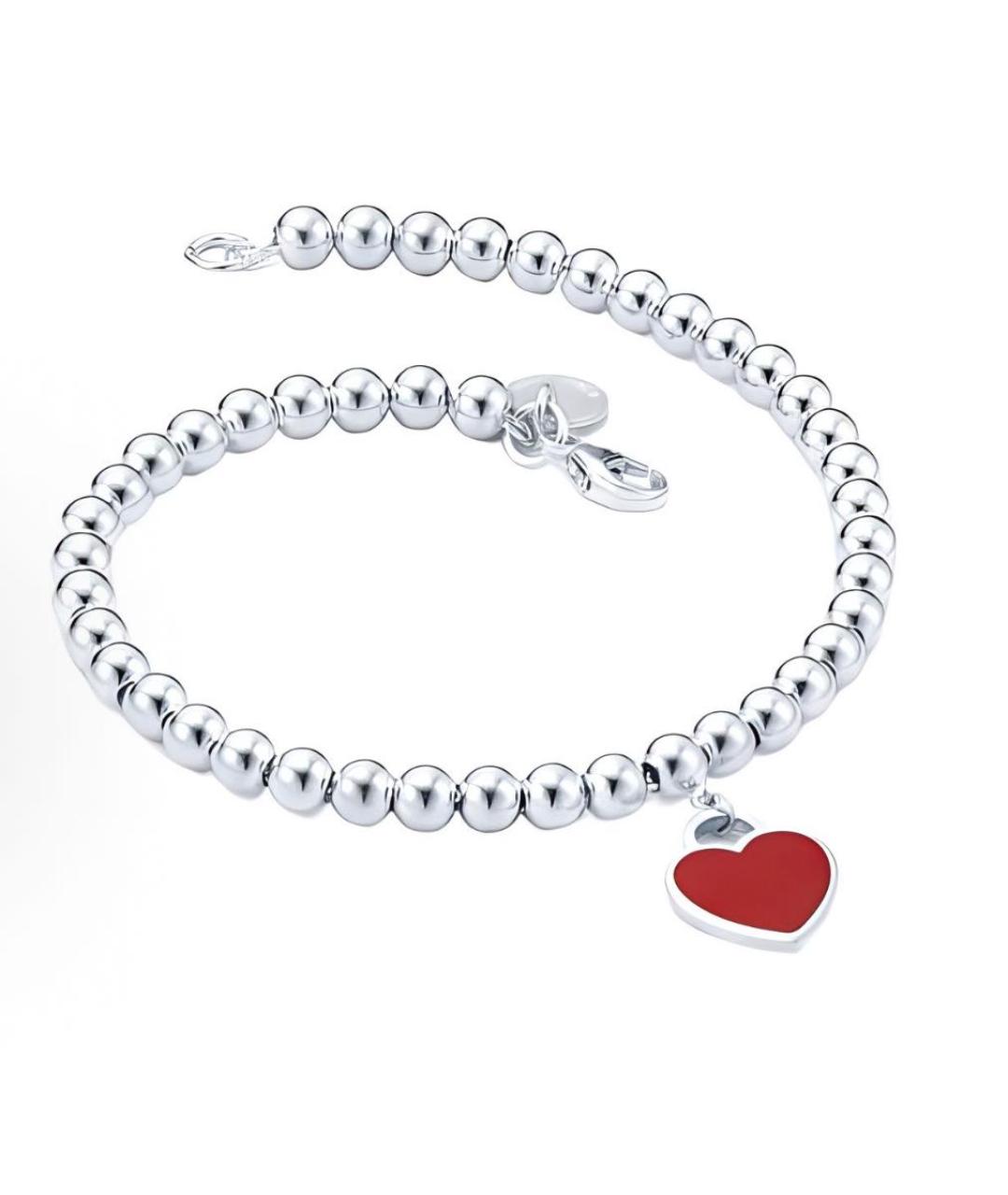 TIFFANY&CO Красный серебряный браслет, фото 3