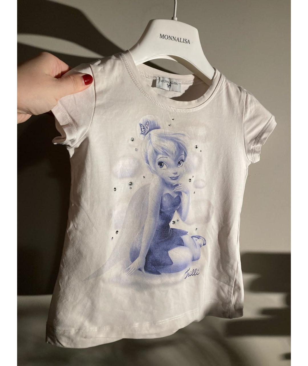 MONNALISA Белый хлопковый футболка / топ, фото 4