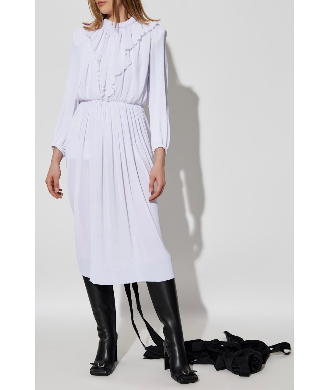 BALENCIAGA Белое полиэстеровое коктейльное платье, фото 3