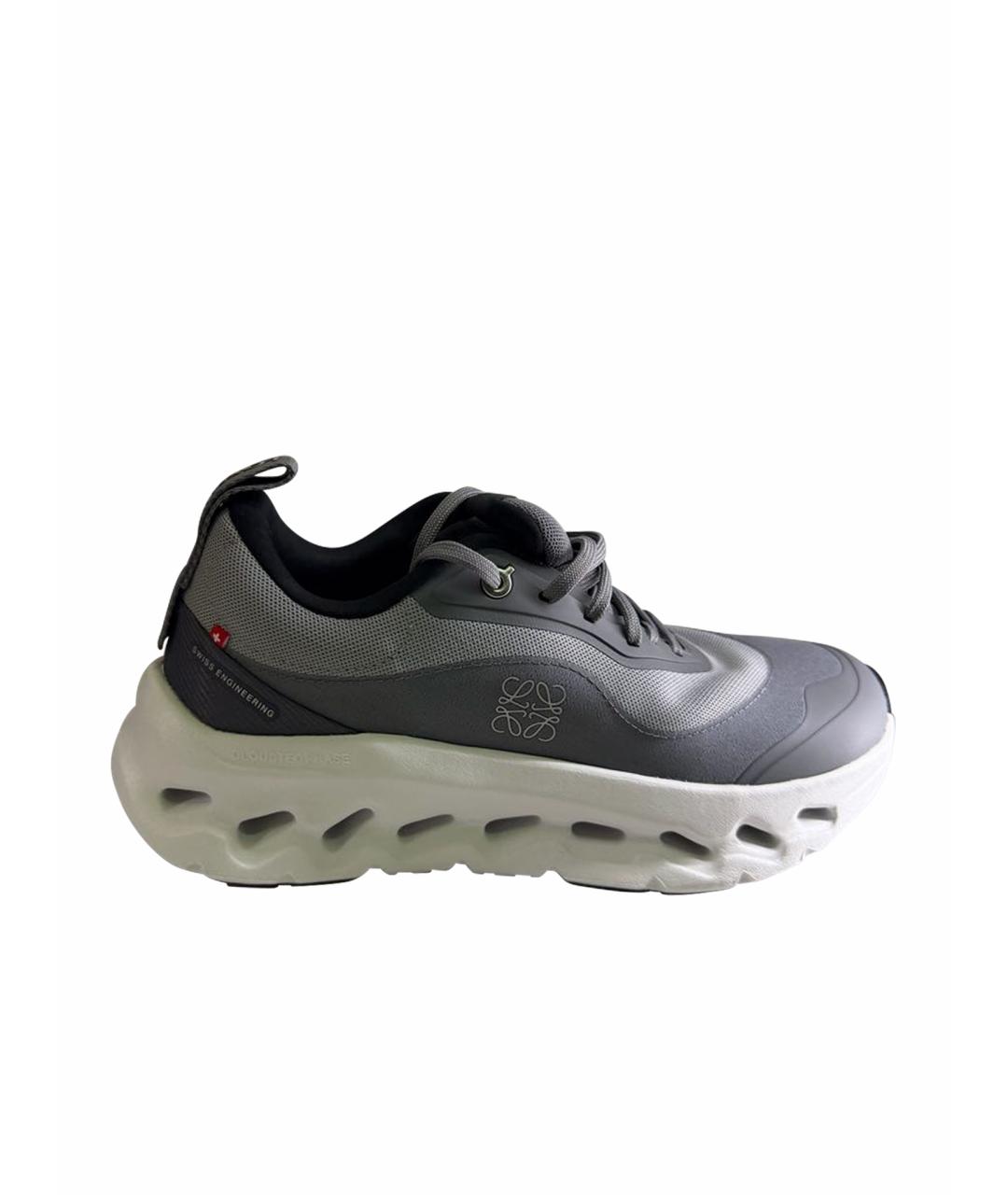 LOEWE Серые текстильные кроссовки, фото 1