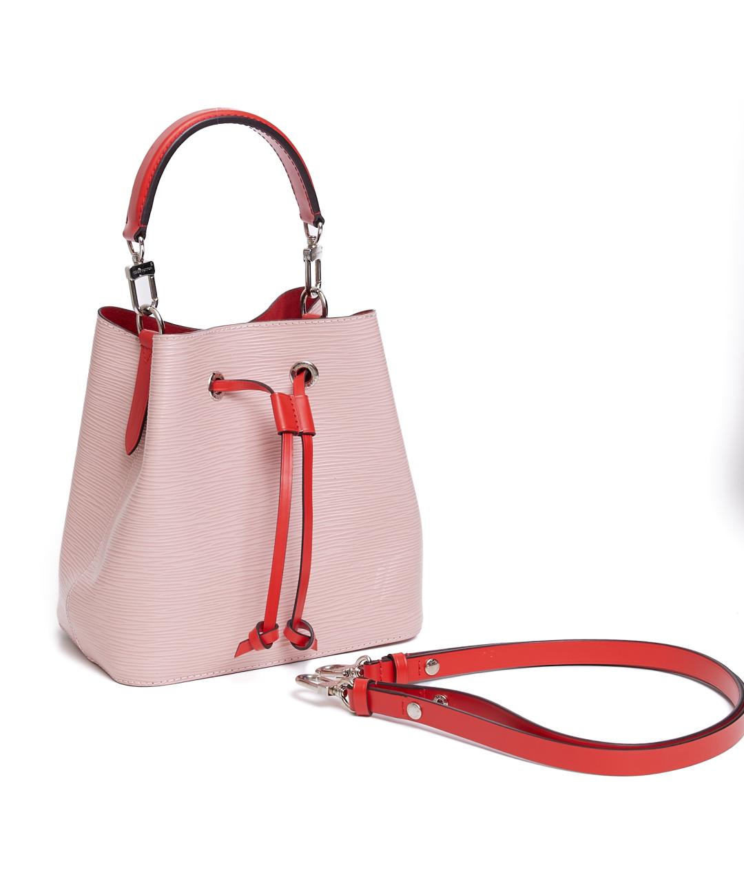 LOUIS VUITTON Розовая кожаная сумка с короткими ручками, фото 4