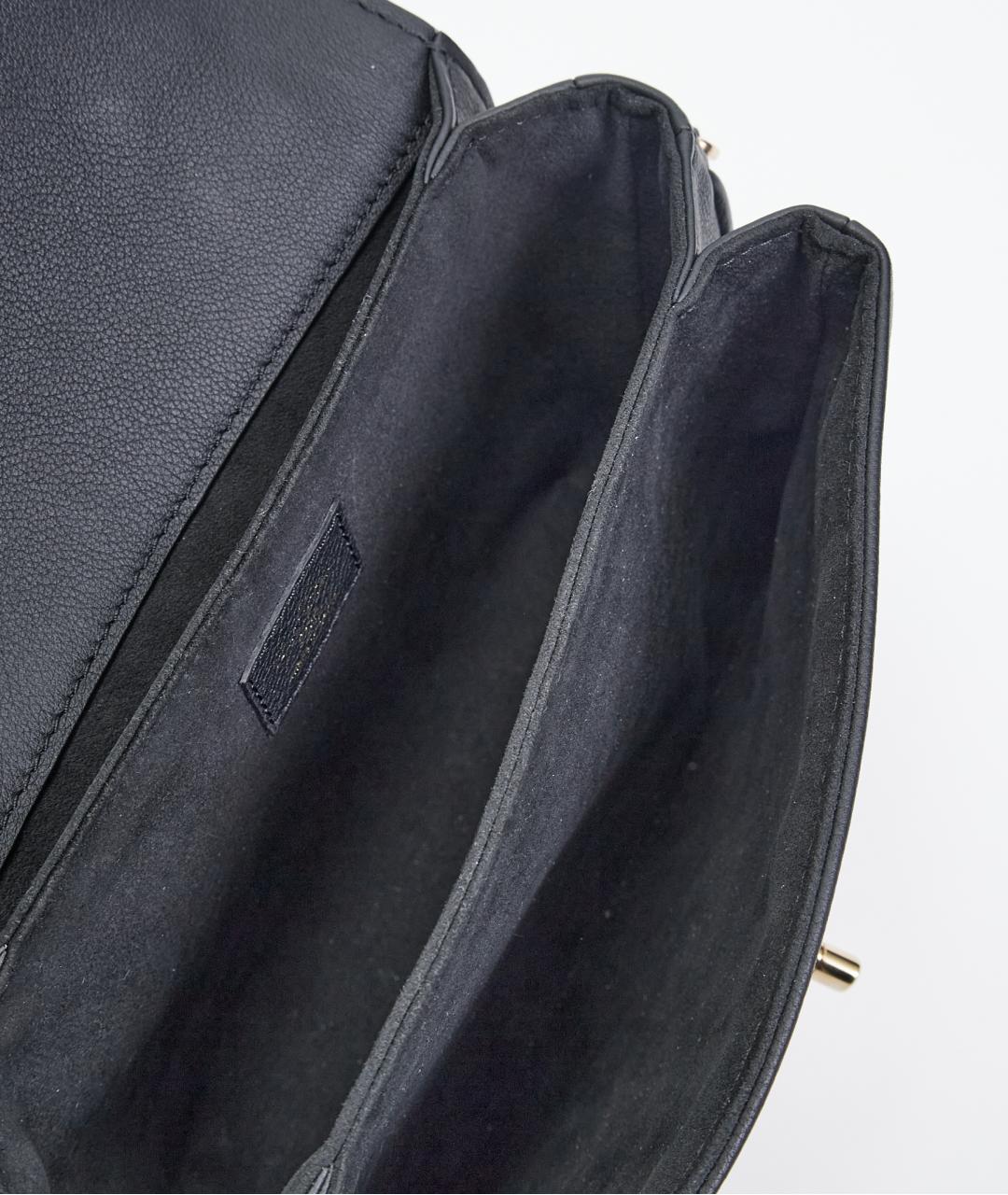 LOUIS VUITTON Черная кожаная сумка с короткими ручками, фото 7