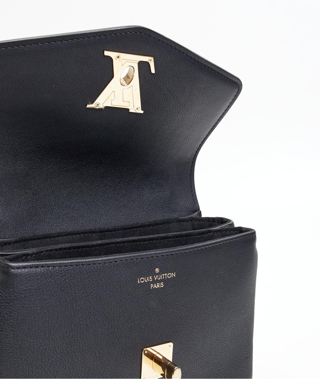 LOUIS VUITTON Черная кожаная сумка с короткими ручками, фото 5