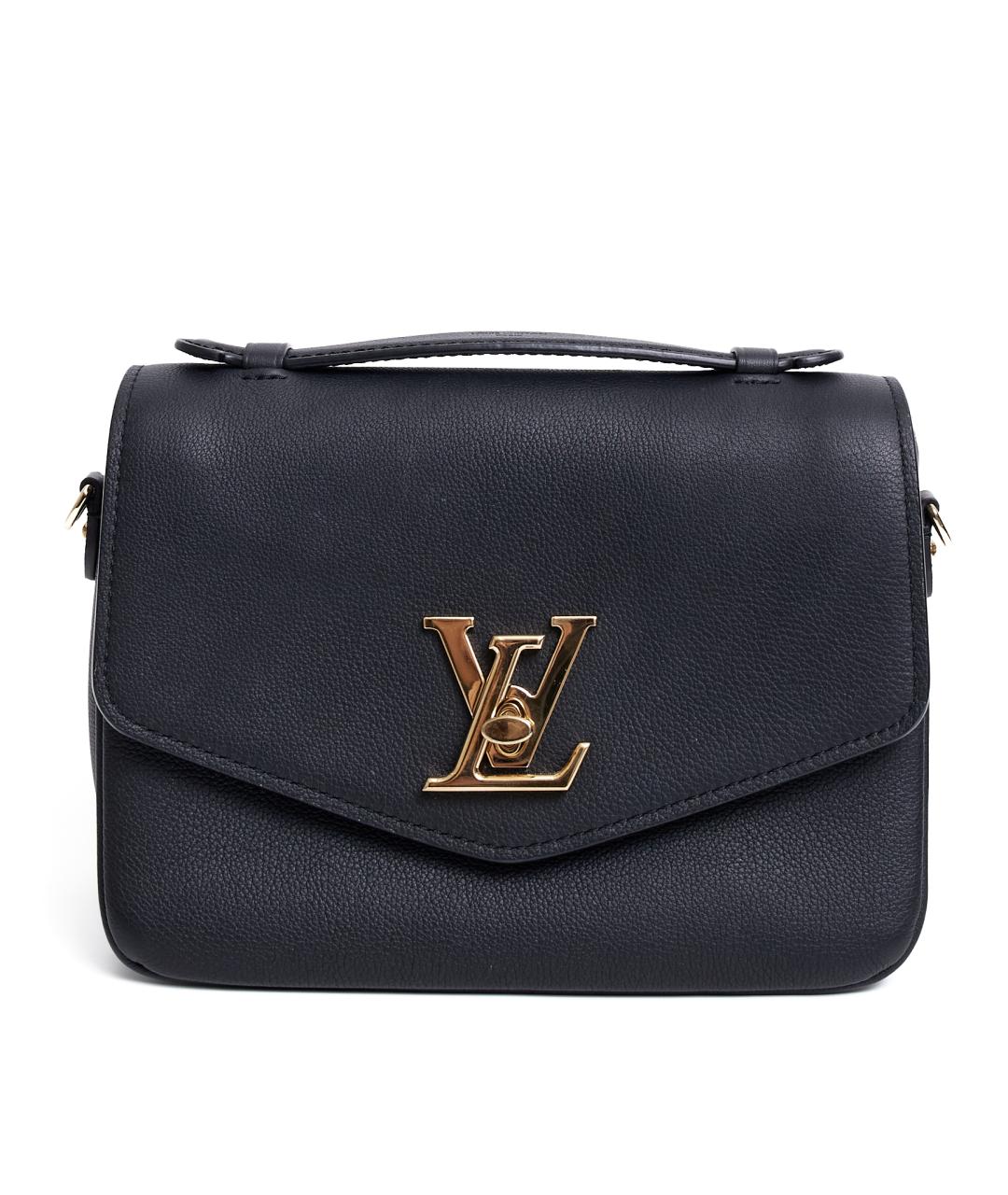 LOUIS VUITTON Черная кожаная сумка с короткими ручками, фото 8