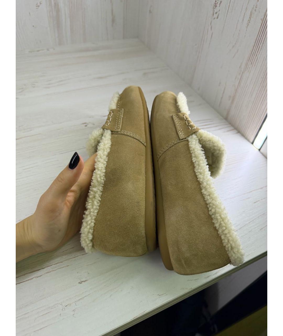 CELINE Бежевые замшевые лоферы, фото 6