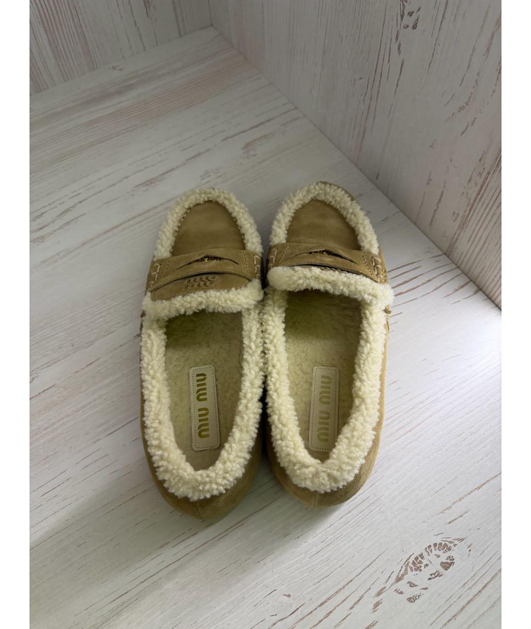 CELINE Бежевые замшевые лоферы, фото 5