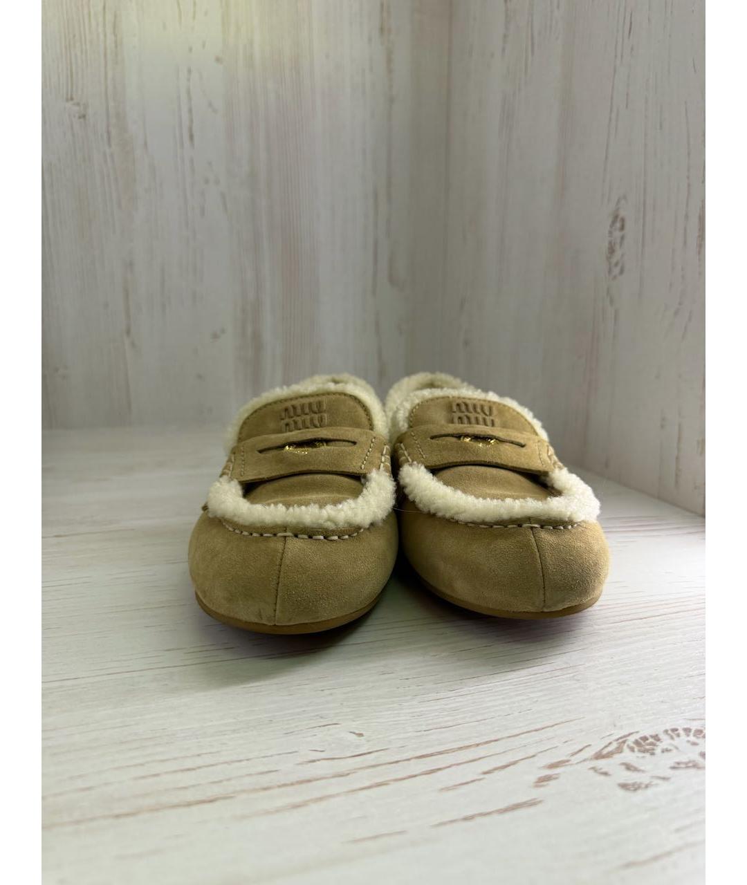 CELINE Бежевые замшевые лоферы, фото 3