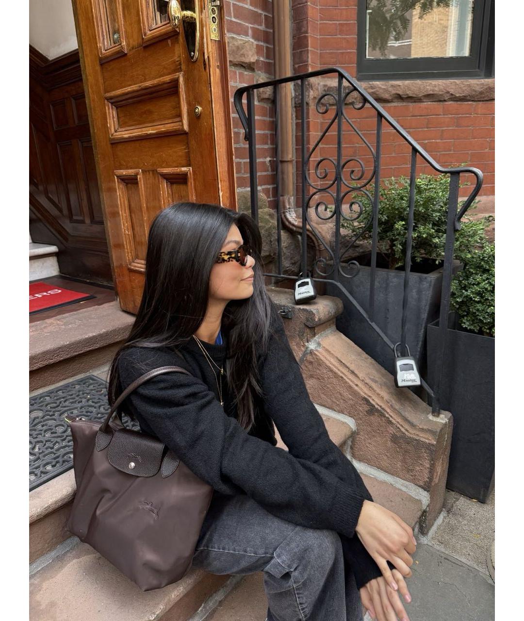 LONGCHAMP Коричневая сумка тоут, фото 4