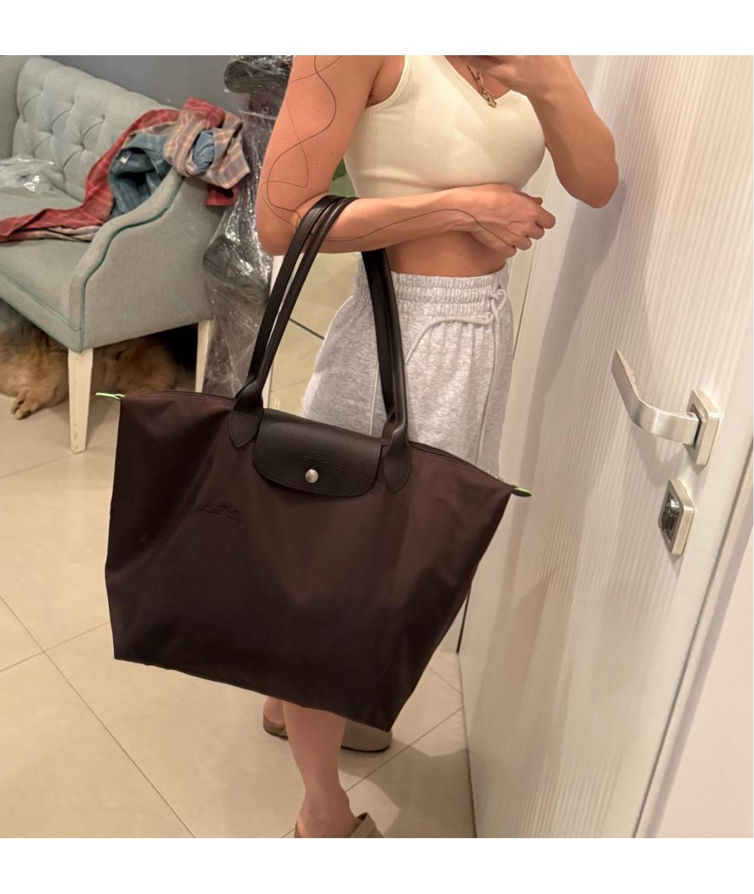 LONGCHAMP Коричневая сумка тоут, фото 3